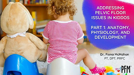 Addressing Pelvic Floor Issues in Kiddos: Part 1: anatomy, physiology, and development